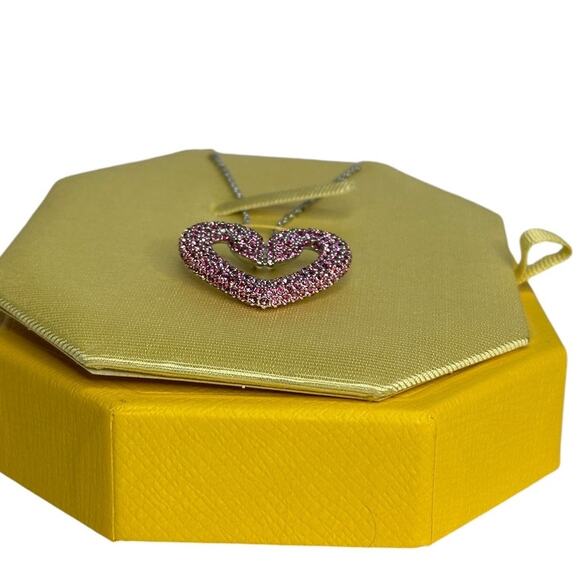 Swarovski Sublima Pendant (Pink) Swan Heart, Large, Necklace - Picture 9 of 12